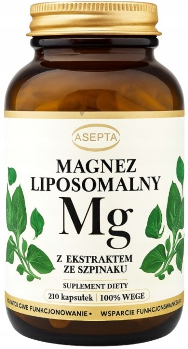 Magnez Liposomalny 119 mg SKURCZE SERCE Asepta 210 kapsułek