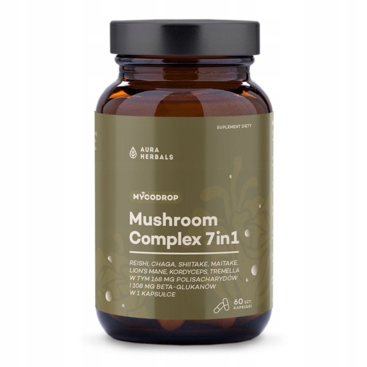 Mushroom Complex 7 w 1 Mycodrop 60 kaps. Aura Herbals