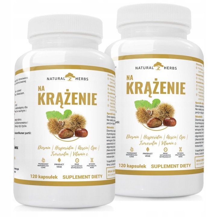 NA KRĄŻENIE Diosmina Hesperydyna Kasztanowiec Serce Żyły WEGE 240 kapsułek