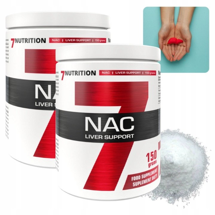 NAC Suplement Nacetylocysteina proszek Glutation + Witamina C Na Wątrobę x2