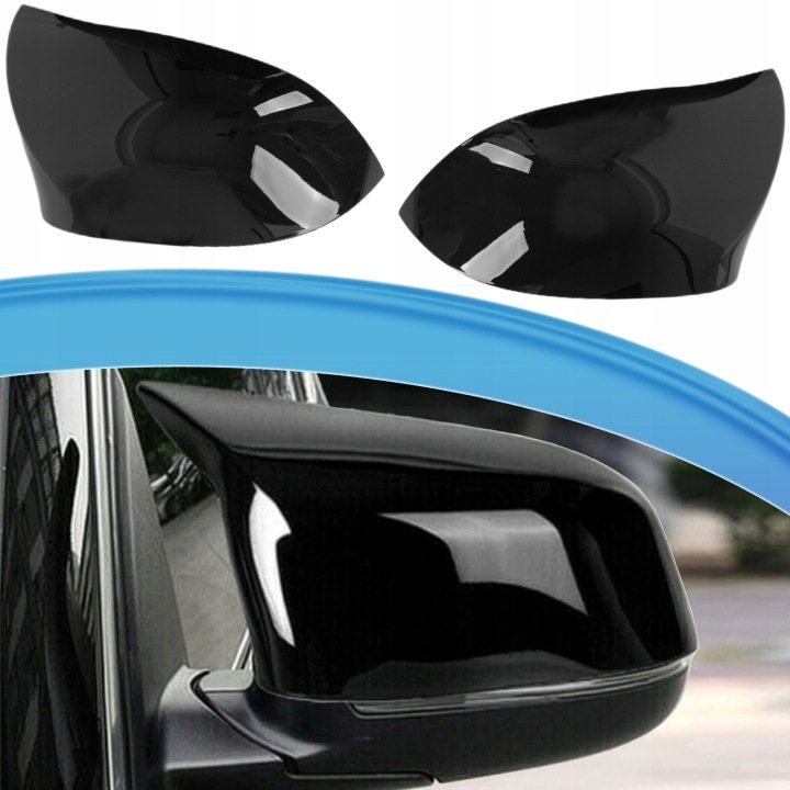 Nakładki Obudowa Lusterek do BMW X3 F25 X4 F26 X5 F15 X6 F16 CZARNY POŁYSK