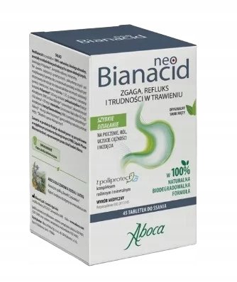 NeoBianacid-TABLETKI-DO-SSANIA-NA-ZGAGE-REFLUKS-TRAWIENIE-45-SZTUK NeoBianacid TABLETKI DO SSANIA NA ZGAGĘ REFLUKS TRAWIENIE 45 SZTUK