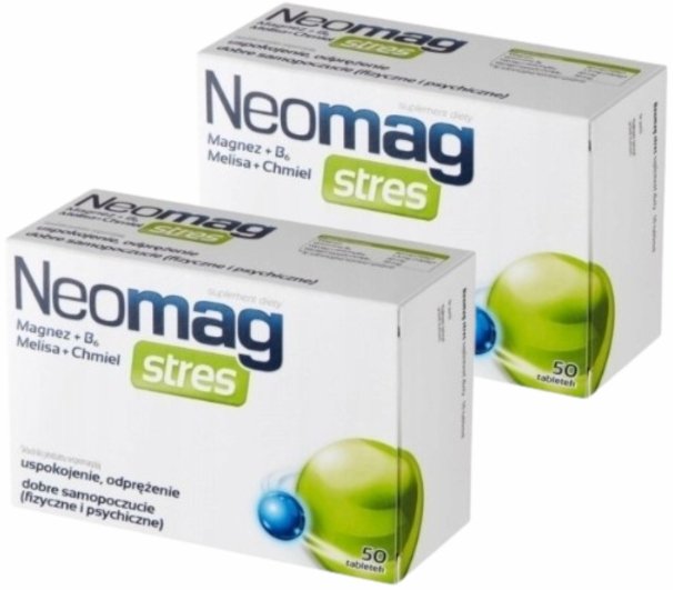 NeoMag-Stres-Magnez-nerwy-uspokojenie-sen-2x50-tabletek NeoMag Stres Magnez nerwy uspokojenie sen 2x50 tabletek