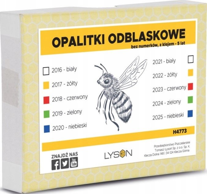 OPALITKI odblaskowe BEZ NUMERKÓW na 5 lat + klej