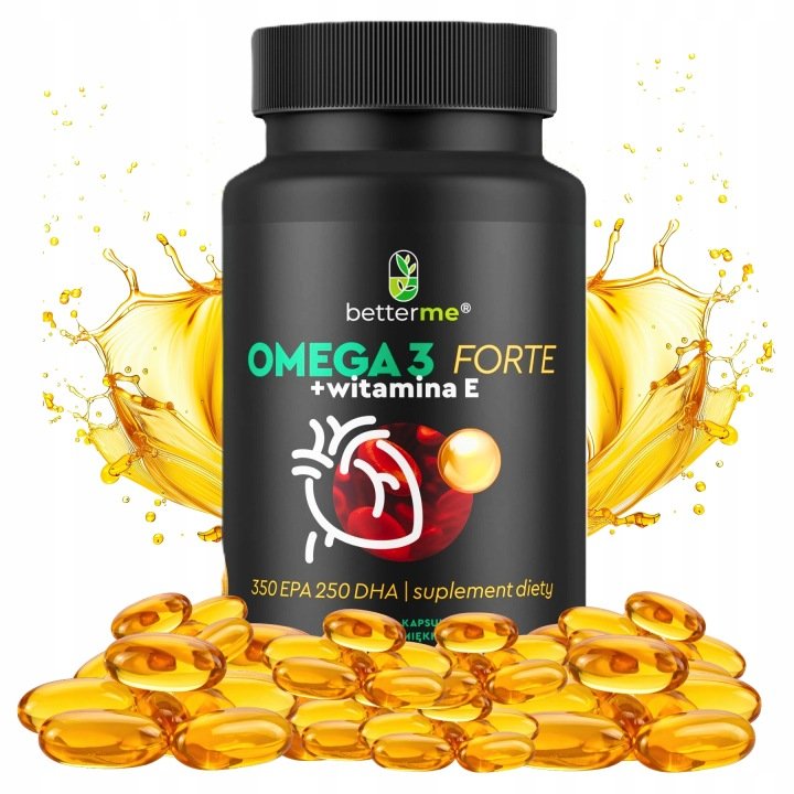 Omega 3 – 120 kapsułek - Forte Olej Rybi, EPA DHA 600mg - serce, mózg