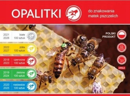 Opalitki kolory do znakowania matki Królowej - zestaw 5 lat + mocny klej