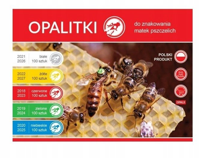 Opalitki polskie - 5 lat ule pszczoły znakowanie