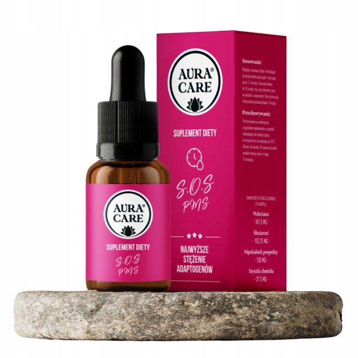 PMS S.O.S dla kobiet Libido Nastrój Drażliwość Hormony Sen Aura Care 15 ml