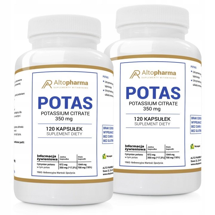 POTAS-350-mg-Cytrynian-Uklad-Krazenia-Serce-Cisnienie-Miesnie-240-kap POTAS 350 mg Cytrynian Układ Krążenia Serce Ciśnienie Mięśnie 240 kap