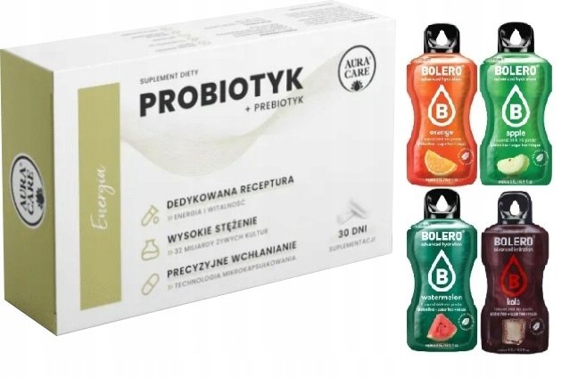 PROBIOTYK-PREBIOTYK-AURA-CARE-ENERGIA-32-mld-CFU-GRATIS PROBIOTYK + PREBIOTYK AURA CARE ENERGIA 32 mld CFU +GRATIS