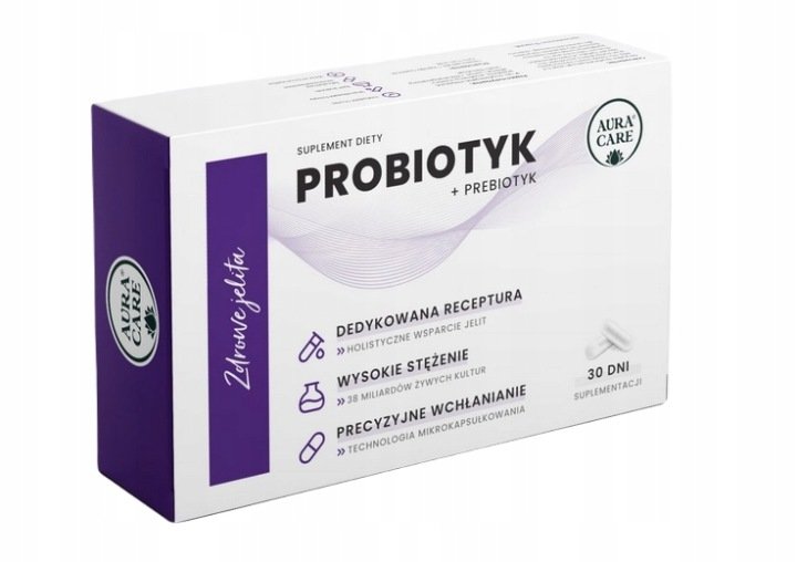 PROBIOTYK-ZDROWE-JELITA-Na-trawienie-Na-odpornosc-Aura-Care-30-kapsulek PROBIOTYK ZDROWE JELITA - Na trawienie Na odporność - Aura Care 30 kapsułek