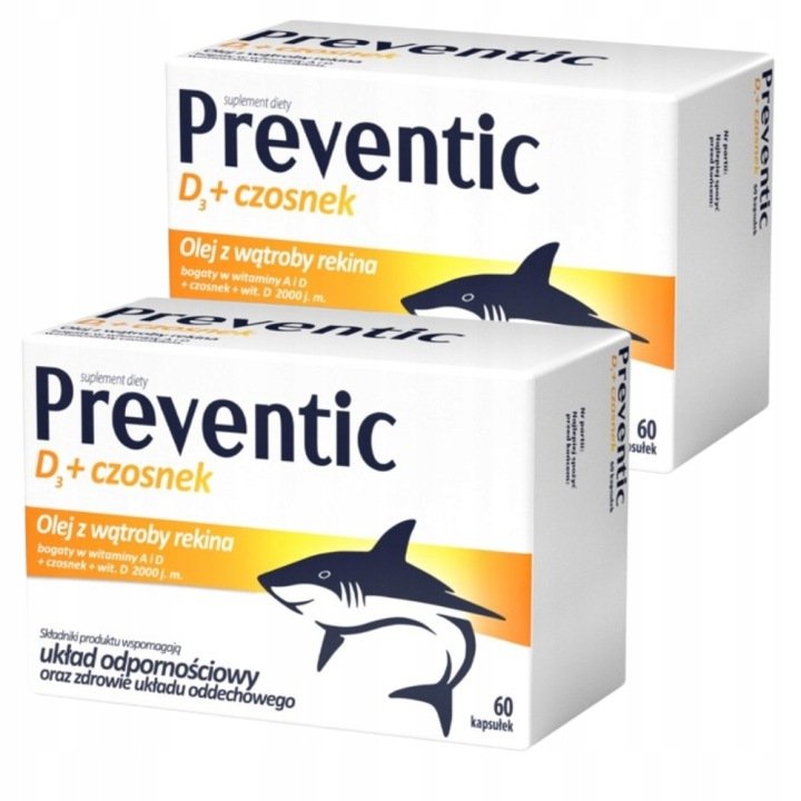 Preventic-D3-ODPORNOSC-WITAMINA-D3-CZOSNEK-2x60-kapsulek Preventic D3 ODPORNOŚĆ WITAMINA D3 CZOSNEK 2x60 kapsułek