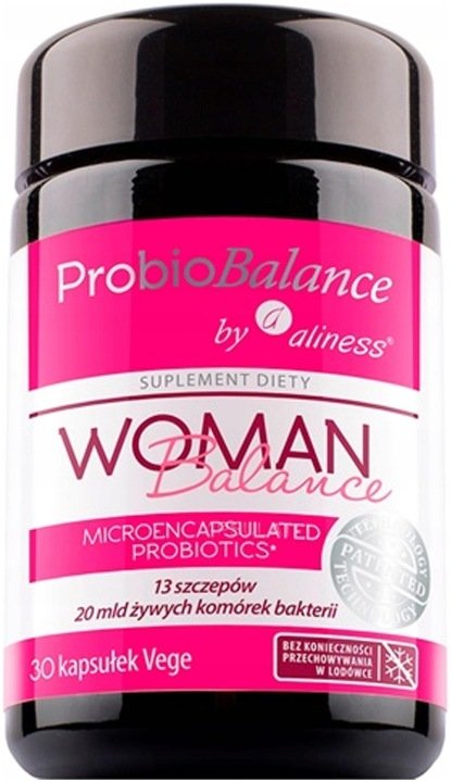 ProbioBALANCE-Probiotyk-WOMAN-Balance-20-mld-ALINESS-30kaps-Dla-Kobiet ProbioBALANCE Probiotyk WOMAN Balance 20 mld. ALINESS 30kaps Dla Kobiet