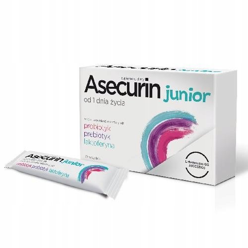 Probiotyk-Z-Laktoferyna-Asecurin-Junior-10-Saszetek Probiotyk Z Laktoferyną Asecurin Junior 10 Saszetek
