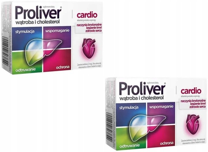 Proliver-Cardio-Zdrowa-Watroba-I-Serce-30-Tabletek Proliver Cardio Zdrowa Wątroba I Serce 30 Tabletek