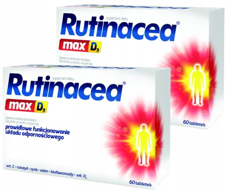 RUTINACEA MAX D3 witamina C D odporność Aflofarm 2x60 tabletek