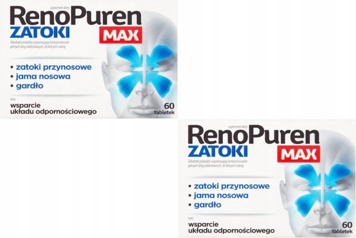 Renopuren Zatoki Max Jama Nosowa Zatoki Gardło 60 Tabletek