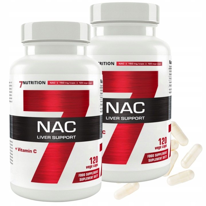 Suplement NAC Glutation z Witaminą C NacetyloLcysteina Liver support x2