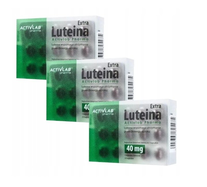 Suplement diety Activlab Luteina Extra 40 mg 30 kapsułek 3 ZESTAWY