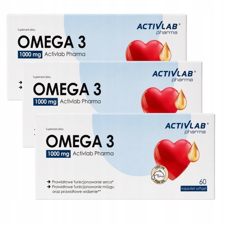 Suplement diety Activlab Omega 3 kwasy omega-3 kapsułki 60 szt. x 3