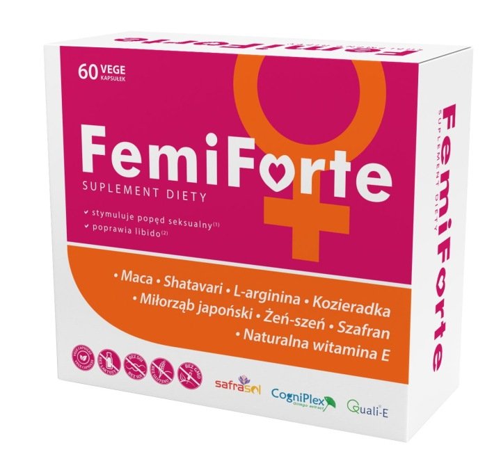 Suplement diety Aliness FemiForte 60 kapsułek Witalność i Libido