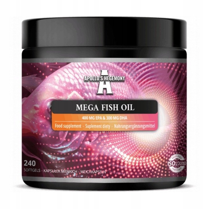 Suplement diety Apollo's Hegemony Mega Fish Oil 240 kaps. omega-3 EPA DHA