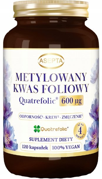 Suplement diety Asepta Metylowany kwas foliowy 120 kapsułek