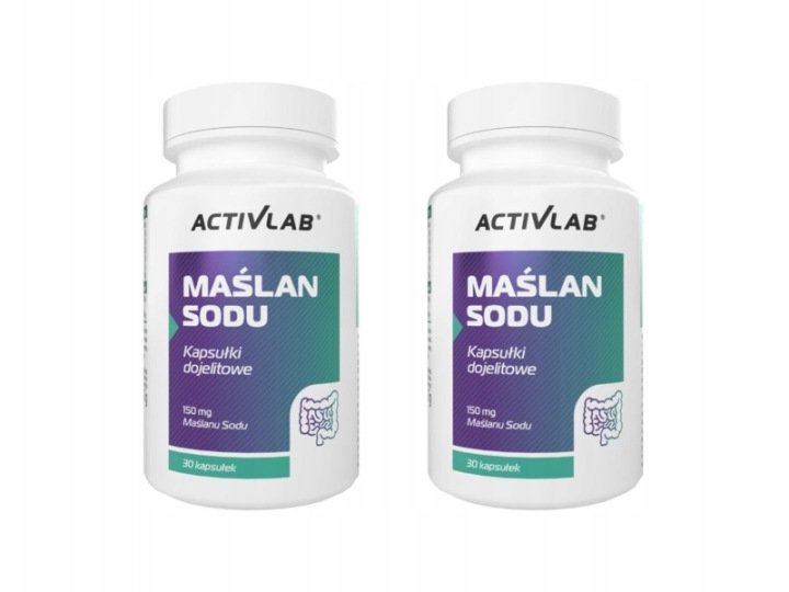 Suplement na trawienie ACTIVLAB Maślan Sodu (30 kapsułek) x 2