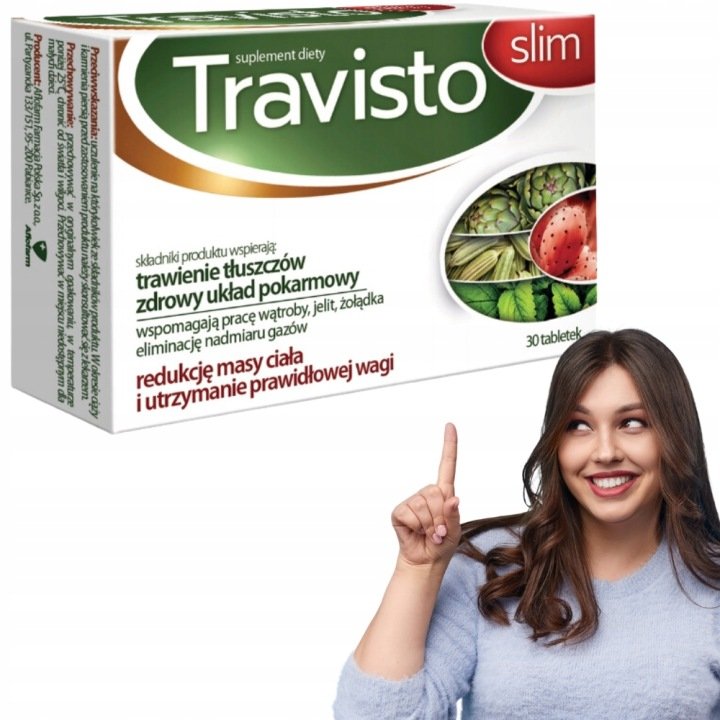 TRAVISTO SLIM tabletki 30 szt na masę ciała na trawienie suplement diety
