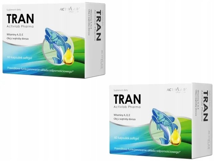 Tran 500mg. wit A, witamina D3 + Omega3. Odporność