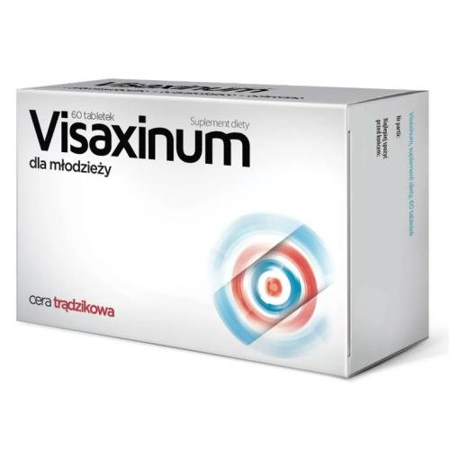 VISAXINUM 60 TABLETEK FIOŁEK TRÓJBARWNY / KORZEŃ MNISZKA / CYNK / 08.2026r