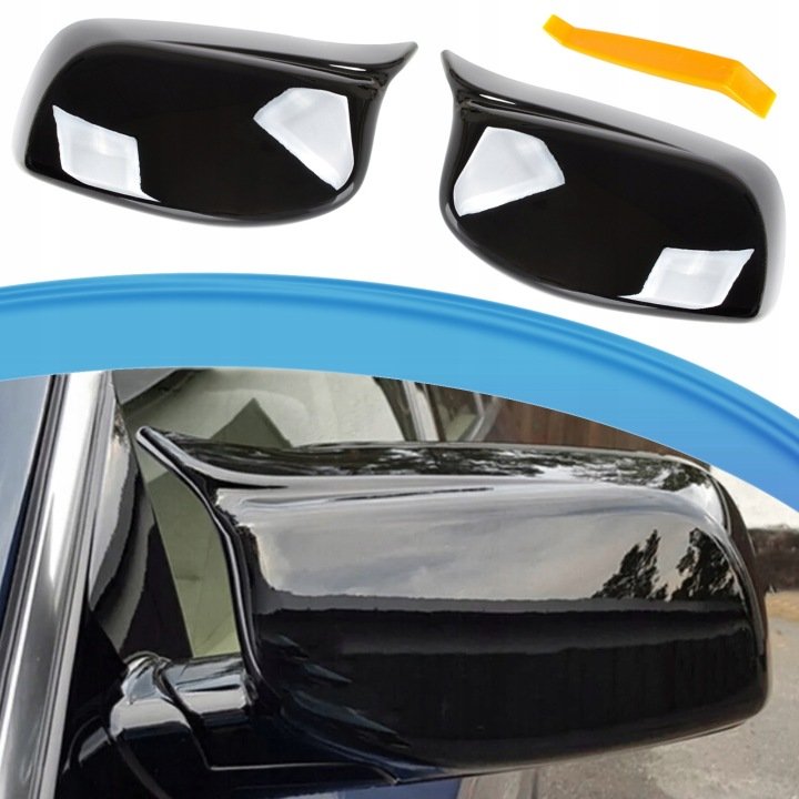 X2 Nakładki Obudowy Lusterek Czarne Lewa Prawa BMW E60 E61 03-08 M5 MPAKIET