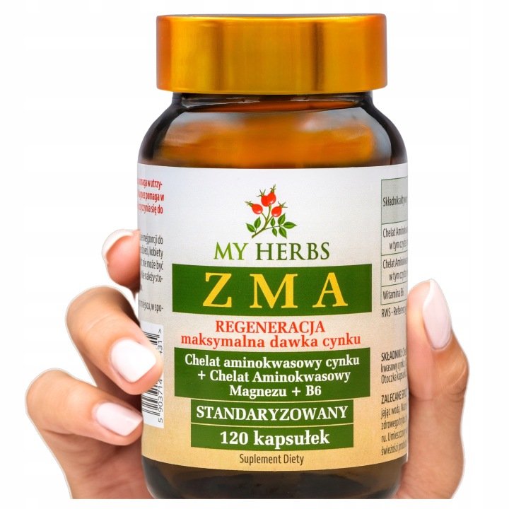ZMA-MAGNEZ-CYNK-WITAMINA-B6-120-KAPS-BOOSTER ZMA MAGNEZ + CYNK + WITAMINA B6 120 KAPS. BOOSTER