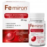 Zelazo-liposomalne-Kwas-foliowy-Fe-miron-witamina-B1-b2-b6-b12-30-kapsulek Żelazo liposomalne Kwas foliowy Fe-miron witamina B1 b2 b6 b12 30 kapsułek